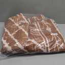 Area Rug 5x7 Rug Machine Washable Non-Slip Low Pile Print Pattern Western Rug for Living Room Bedroom Entryway Tribal Series -Yellowbrown/Cream