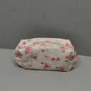 Floral Waterproof Makeup Bag, Leather Cosmetic Bag with Compartments, Zipper Make up Pouch Organizer, Portable Storage Travel Toiletry Bag Gifts for Women Girls(Rose Red Flower)