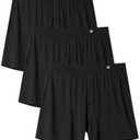 DAVID ARCHY Men's Boxer Shorts Bamboo Rayon Breathable & Cool Boxer for Men Loose Fit Men's Underwear with Fly 3 or 5 Pack, XL