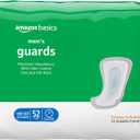 Amazon Basics Men's Incontinence Guards, Maximum Absorbency, 52 Count, (1 Pack of 52)