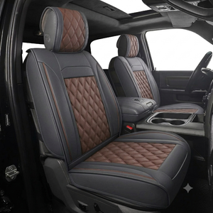 JOJOBAY Car Seat Covers for Dodge Ram,Fit 2009-2025 1500/2500/3500 HD Pick-up Truck,Crew,Regular,Quad,Mega Cab,Waterproof Synthetic Leather Seat Covers(2PCS-Front)