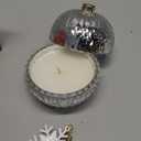 Christmas Ball Candle, Spiced Vanilla Scented Candles, Silver Mercury Glass Craft Candle Gift, Xmas Gift, Round Candles Table Decorations Housewarming Gifts for Christmas Winter Holiday