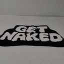 Get Naked Bath Mat 16"x29" Ultra Absorbent Non Slip Quick Drying Machine Washable Cute and Funny Bathroom Rug Ideal for Your Bathroom (Black and White)