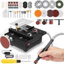 Mini Multi Functional Table Saw, mini Table Saws for Crafts, Portable Mini Desktop Electric Saw for Wood Cutting, Height & Angle Adjustable with More Accessories, for Wood, Plastic Acrylic Cutting