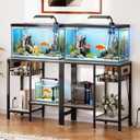 Livofloral 5-10-20 Gallon Fish Tank Stand with Outlet & Adjustable Shelves