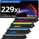 TN229XL 229XL TN229 High Yield Toner Cartridge Compatible Replacement for Brother TN229XL TN-229 Works with Brother MFC-L3720CDW L3780CDW L3765CDW HL-L3220CDW L3280CDW L3300CDW Printer (4-Pack Color) (Black Cyan Magenta Yellow)