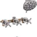 3 Handles Shower Faucet Set with Tub Spout Bathtub Shower Faucets Combo Set Shower System Complete Tub and Shower Trim Kit Shower Fixtures Brushed Nickel