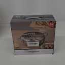 Deep Fryer Pot, 304 Stainless Steel Japanese Frying Pot with Oil Drain, Temperature Control and Lid, Tempura Deep Fryer Pot for Kitchen Stove/Induction Cooker French Fries Fryer Chicken 9.4"