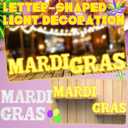9 Pcs Mardi Gras Letter Ligtht Party Decoration Carnival Masquerade Night Table Letter Sign Deccor for Mardi Gras Party Wall Art Table Decorations