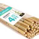 Bamboo Stakes 4FT, 25pcs Plant Stakes, Garden Stakes Specifically Designed for Climbing Plants, Ideal for Tomatoes, Beans, Cucumbers, Peppers, Vines, and More Plant Growth