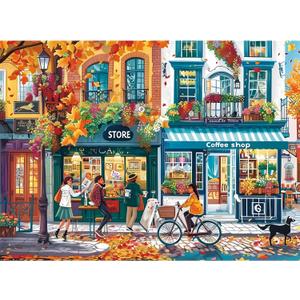 500 Piece Puzzle for Adult,Romantic Time Jigsaw Puzzle with Letters on Back,Interlock Perfectly No Dust,Perfect for Seasonal Vibes,Home Decor Birthday Party Gift for Men Women Elders Seniors,20.5*15In