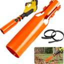 Leaf Blower Air Booster, Air Flow Booster for Blower, Turbo Nozzle Extension Boosts Universal Cordless High-Flow Airs Boost Attachment, Speed & Power for Yard, Lawn, and Driveway Cleanup (Orange)