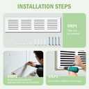 Return Air Grille Cover 32“ x 8.5”, Fits 28 x 5.5 Duct Opening, Durable PVC