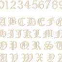 Old English Wooden Letters 4 Inch 72Pcs for Decorations Unfinished Wood Letters and Numbers Small Wooden Letters for Crafts Wall Decor DIY Painting Arts Home Decorations Kids Learning