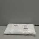 NICETOWN White Semi Sheer Linen Kitchen Curtains 36 inch Length, Rod Pocket & Back Tab Linen Weave Window Treatments Vertical Drapes Privacy with Light Through for Cafe, W29 x L36, 2 Panels