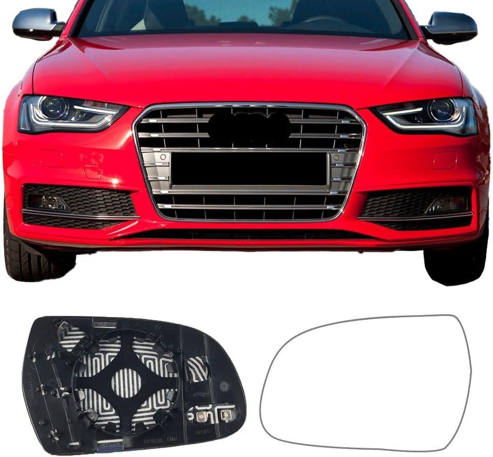 Driver Side Mirror Glass for Audi A4 / A4 Quattro 2010-2016,A5 / A5 QUATTRO 2010-2017,A3 / A3 QUATTRO 2011-2013,S4 2010-2016,S5 2011-2017,Backing Plate Heated Left Side View Mirror Glass