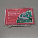 HAEZU Mini Chinese Mahjong for Travel,144 Pcs Green Mahjong Tile Set Cute,Portable Travel Mahjong Game for Beginners,Enthusiasts,Outdoor Fun|Complete Mahjong Game Set