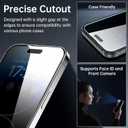 3 x SYNCWIRE Privacy Screen Protector for iPhone 14 Pro 6.1'', 2-Pack Unbreakable Anti Spy Tempered Glass Saver Black[Easy Installation Frame][10X Stronger][Bubble Free][Sensitive Touch][Anti Fingerprint]