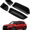Utiiy Front Door Side Organizer for 2019-2024 BMW X5 Side Storage Box Car Slot Tray Organizer Black for 2019 2020 2021 2022 2023 2024 BMW X5 Accessories, 4PCS(BMWX5, Front Door)