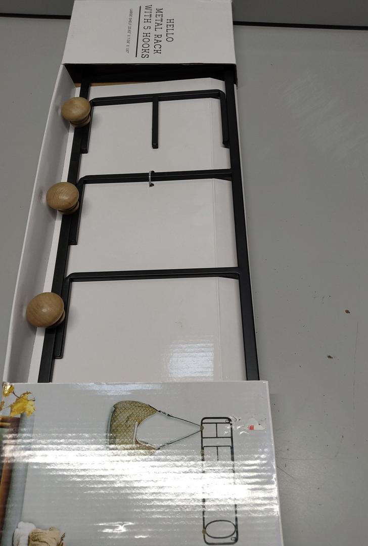 Metal Rack with 5 Hooks