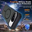 4 x Compatible with Google Pixel 9 Case & Google Pixel 9 Pro Case with Magnetic [Compatible with Mag-Safe] Slim Translucent Matte Phone Cases with Anti-Fingerprint Tech, Black