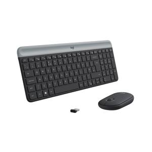Logitech MK470 Slim Wireless Keyboard and Mouse Combo - Modern Compact Layout, Ultra Quiet, 2.4 GHz  Plug n' Play Connectivity, Compatible with Windows - Graphite