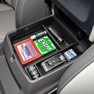 RUNROAD Center Console Organizer Tray Compatible with Kia Carnival KA4 MPV 2022 2023 2024 2025 2026 Accessories, Armrest Storage Organizer Tray Coin Holder Secondary Storage Box, Black Line