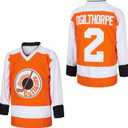 #2 Ogie Ogilthorpe Syracuse Bulldogs Slap Shot Men's Movie Ice Hockey Jersey Stitched (Large, Orange)