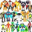 Big Set 20 pcs Omnitrix Action Figures Toys, Exclusive Collection Toys, Anime Character Figurines with Cake Toppers, Alien Hero Themed Party Decor Birthday Party Cake Decoration Supplies