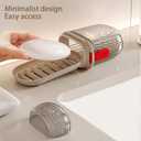 2 x Travel Soap Case,Portable Leakproof Bar Soap Holder Container Box Dish with Lid for Home Bathroom Gym Camping Vacation Travel Essentials,Travel Essentials (Transparency)