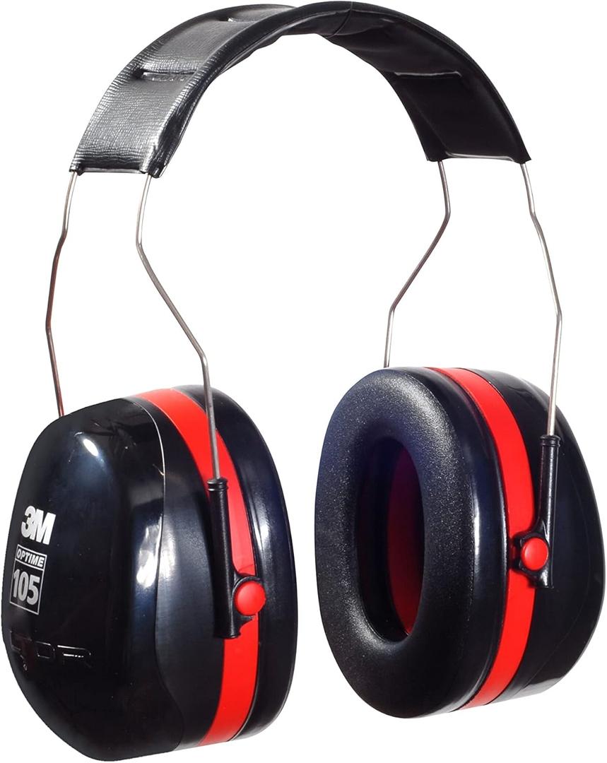 3M H10A Peltor Optime 105 Over the Head Earmuff, Ear Protectors, Hearing Protection, NRR 30 dB (One Size)