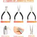 Giwaelro Jewelry Making Kit for Adults, Jewelry Making Supplies with Pliers, Wires, Findings, Necklace Chains, Magnifier and Storage Bag