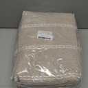 Boho Blackout Curtains 63 Inches Long Beige Linen Blend 2 Panels with Tassels and Cotton Embroidery, Farmhouse Vintage Rustic Rod Pocket Drapes for Living Room or Bedroom