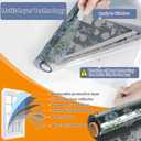 One Way Privacy Film, Window Tint for Home, Daytime Reflective, Anti UV Static Cling Sliding Door Coverings No Glue Garage Solar Paper (Silver -Daisy, 23.6 x 78.7 in)