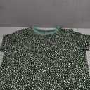 Women's Plus Size Crewneck Short Sleeve Shirts Summer Casual Leopard Printed Tops Fashion Loose Fit Blouse, Large