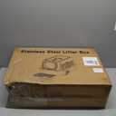 Citylife Stainless Steel Cat Litter Box with Lid, XL Extra Large Enclosed Removable Metal Litter Box with Litter Scoop&Double Layer Litter Mat, Non-Sticky, Non-Odor, Easy Cleaning, for Big Cats, Grey