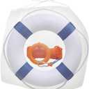 20Inch Throwable Lifebuoy Ring with 98.4FT Floating Rescue Rope - Emergency Flotation Device for Boating, Pool & Outdoor Water Safety, Heavy-Duty Foam Buoy & Perimeter Line Lifeguard Kit