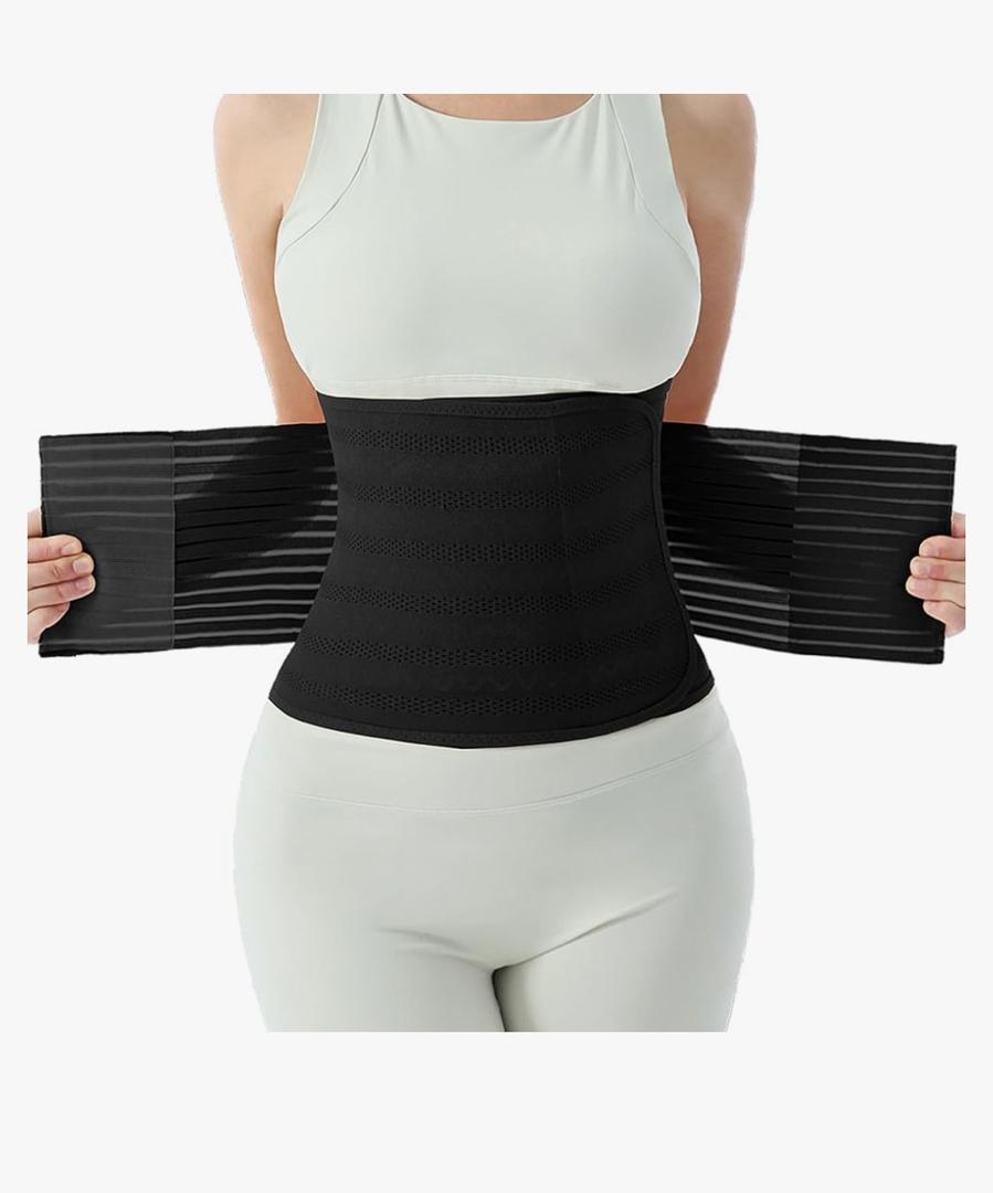 Postpartum Belly Band for Women: Abdominal Binder Post Surgery Compression Support Belt - Waist Trainer Girdle C Section Wrap, Small