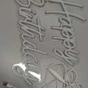 Kavaas Small Happy Birthday Neon Sign 16.5" x 12.2", Neon Happy Birthday Sign for Backdrop with Dimmable Switch - Birthday Light Up Sign Party DecorationWarm White