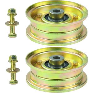 2 Pack 756-04224 Flat Idler Pulley Replaces Cub Cadet 756-04224 Pulley, MTD 756-0981A, 756-0981A Flat Idler Pulley, 756 0981A Toro 112-3687 for Cub Cadet lt1050 Idler Pulley, lt1042, ltx 1045