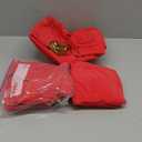 Jetec 3 Pcs 32 Inch Giant Velvet Christmas Inflatable Balls Ornament Flocked Xmas PVC Inflatable Flocked Ball Ornaments for Christmas Holiday Outdoor Blow up Yard Decor(Red)