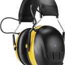 Kalence Bluetooth 5.4 Hearing Protection with 120H Working Time, Rechargeable Bluetooth Ear Protection Headphones, 30dB Safety Earmuffs for Lawn Mowing, Workshops, Construction, Snowblowing, Yellow