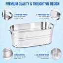 4Pcs Ice Bucket for Parties 4 Gallon Large Galvanized Tubs with 4Scoops