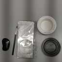 Reusable Pods Kit for Nespresso Vertuo, Refillable Coffee Pods with 100pcs Aluminum Covers Foil Seals Lids for VertuoLine Capsules, Compatible for VertuoPlus Espresso Machine (Pods not included)