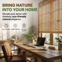 Glimer Bamboo Blinds for Interior Windows, Natural Roll Up Bamboo Shades for Indoor Windows & Outdoor Patio, Light Filtering Bamboo Window Shades for Living Room, Porch, Balcony, Easy to Install