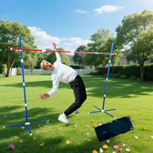 46-Piece Limbo Game for Kids and Adults - Professional Indoor/Outdoor Limbo Set Party Games, Backyard Carnival Games, Beach Lawn Games, Luau Birthday Game with Carry Bag