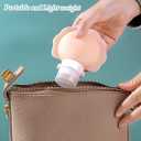 3 pcs Silicone Travel Bottles, 3 oz Portable and Reusable Travel Bottles for Toiletries, Leak Proof Squeezable Travel Toiletry Bottles Travel Lotion Container (3 oz purple+orange+ green)