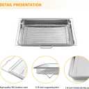 Allstare LRAL302S Air Fryer Tray Replacement for LG Oven Parts 304 Stainless Steel LG Air Fryer Basket LRAL303S 24.6 x 16.1 LG Oven Air Fryer Rack Stove Range Oven Parts Oven Shelf 1 Set