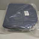 downluxe Indoor Chair Cushions for Dining Chairs, Soft and Comfortable Textured Foam Kitchen Chair Pads with Ties and Non-Slip Backing, 16" x 16" x 2", Navy, 6 Pack