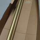 Gold Curtain Rod-EUPLAR 1 Inch Long Curtain Rod with Decorative Square Finials, 72-144 Inch Adjustable Window Curtain Rods for Living Room,Kitchen